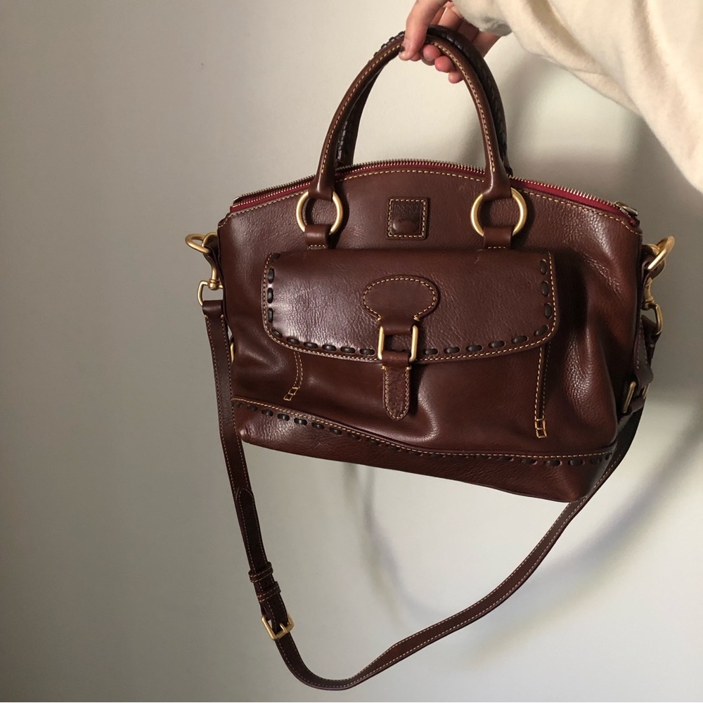 Reupload: NWOT Dooney & Bourke Florentine Leather Pocket Satchel